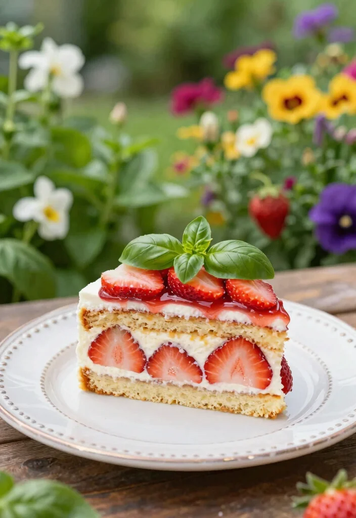 17 Strawberry Sheet Cake Recipe Ideas Easy Crowd Dessert - 15. Strawberry Basil Sheet Cake 1