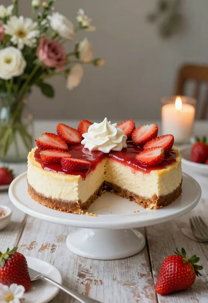 17 Strawberry Sheet Cake Recipe Ideas Easy Crowd Dessert - 6. Strawberry Cheesecake Sheet Cake 1