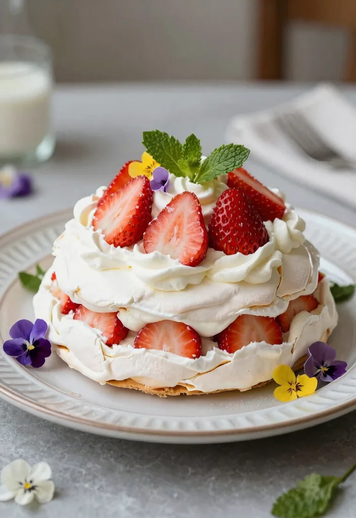 17 Strawberry Sponge Cake Ideas: Light, Fluffy, & Gluten-Free - 10. Strawberry Layered Pavlova 1