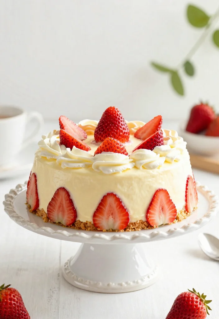 17 Strawberry Sponge Cake Ideas: Light, Fluffy, & Gluten-Free - 16. Strawberry Cream Pudding Cake 1