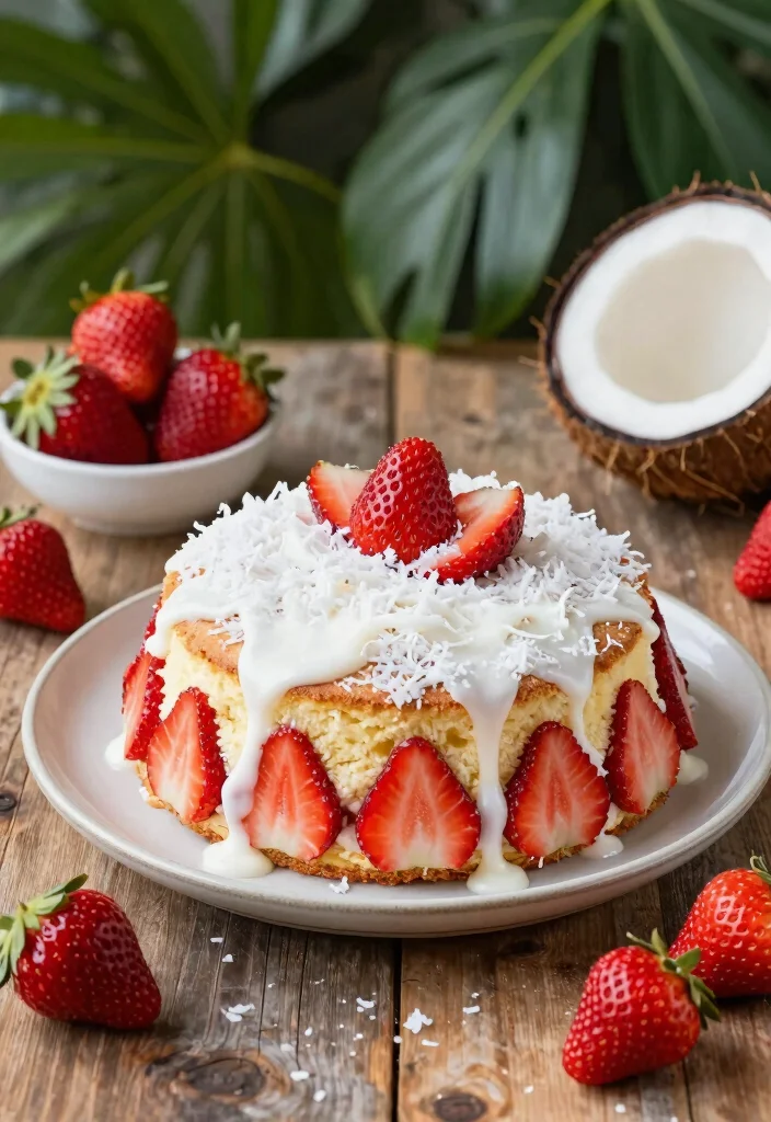 17 Strawberry Sponge Cake Ideas: Light, Fluffy, & Gluten-Free - 3. Vegan Strawberry Coconut Sponge Cake 1
