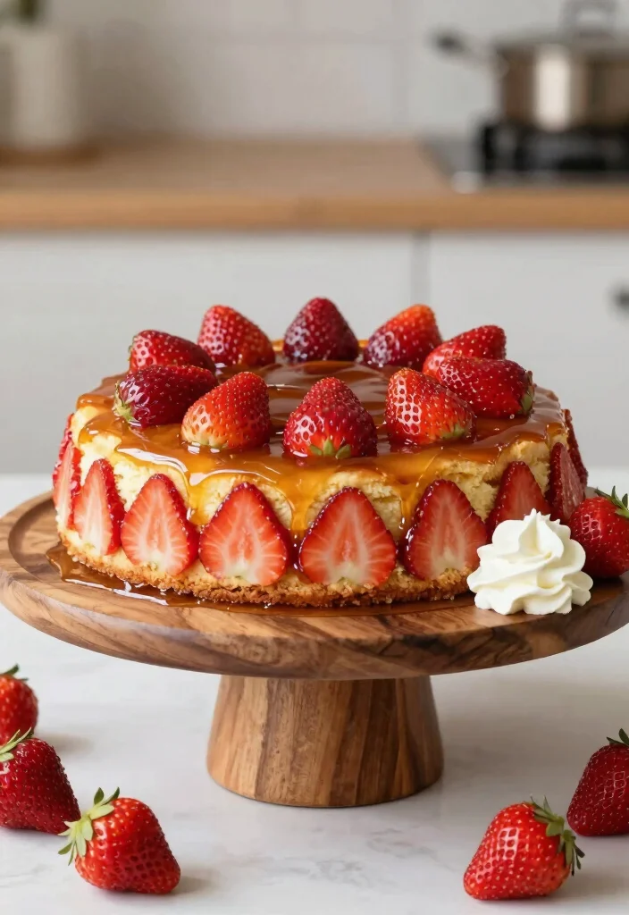 17 Strawberry Sponge Cake Ideas: Light, Fluffy, & Gluten-Free - 9. Strawberry Upside-Down Cake 1