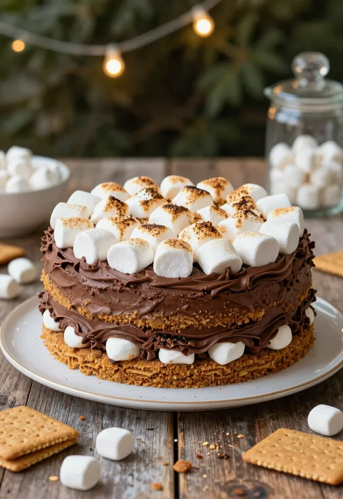 17 Western Smash Cake Ideas for a Rustic Cowboy Theme - 10. S’mores Smash Cake 1