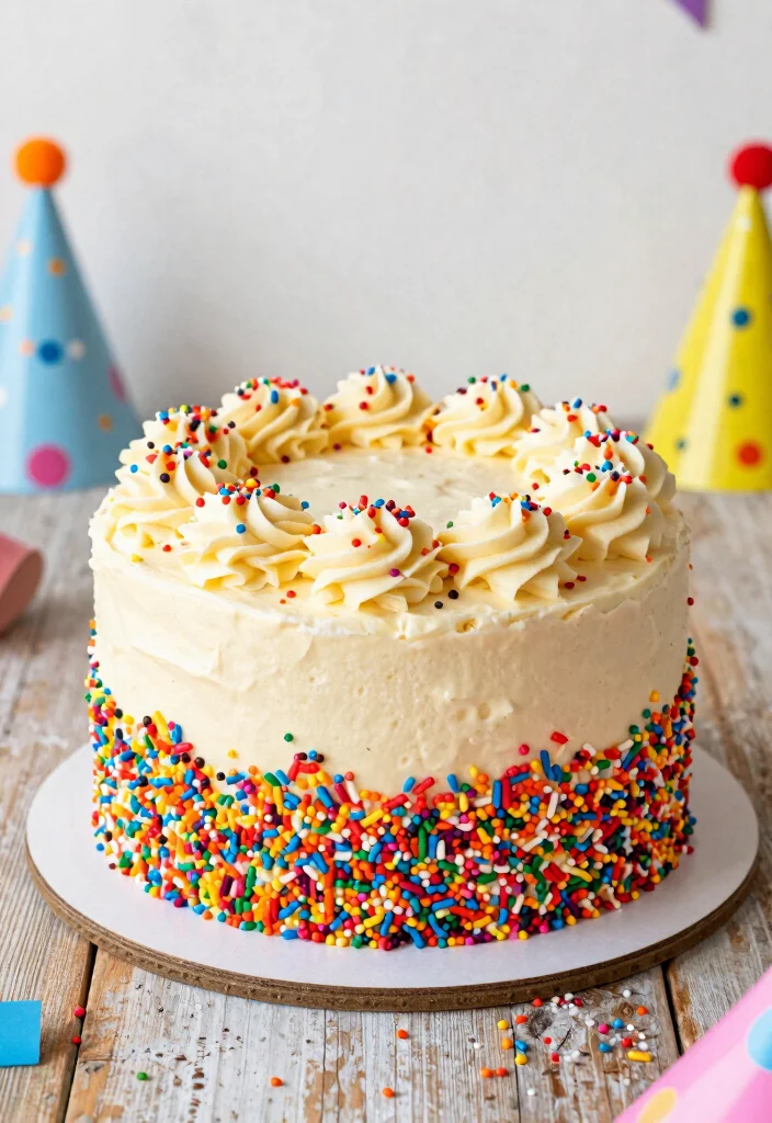 17 Western Smash Cake Ideas for a Rustic Cowboy Theme - 13. Funfetti Cowboy Cake 1