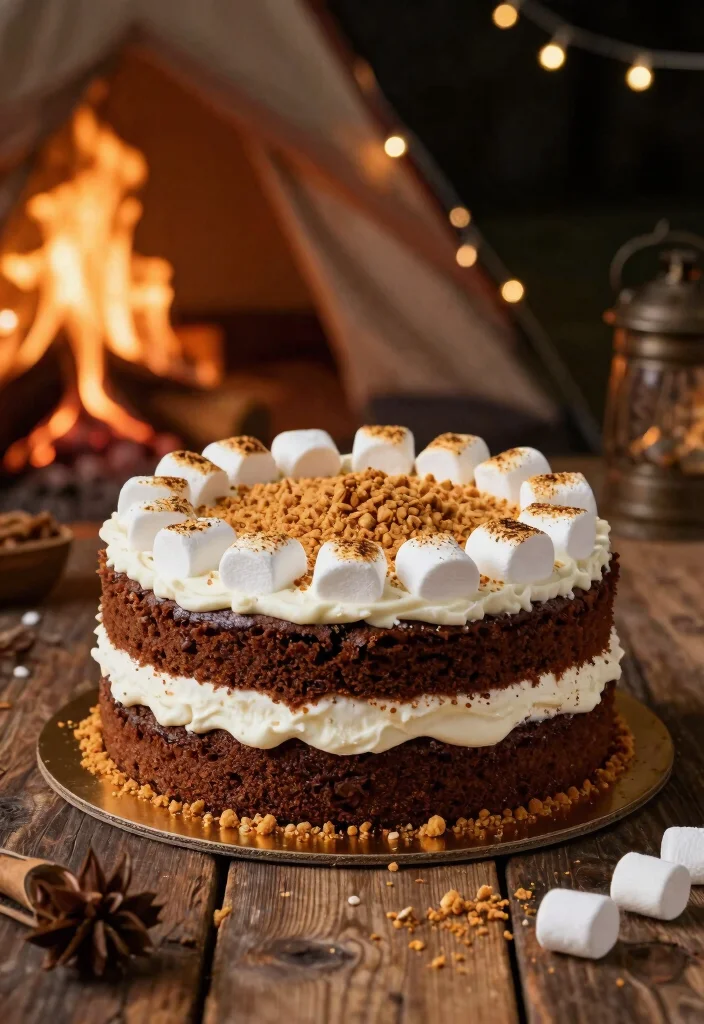 17 Western Smash Cake Ideas for a Rustic Cowboy Theme - 17. Campfire Delight Smash Cake 1