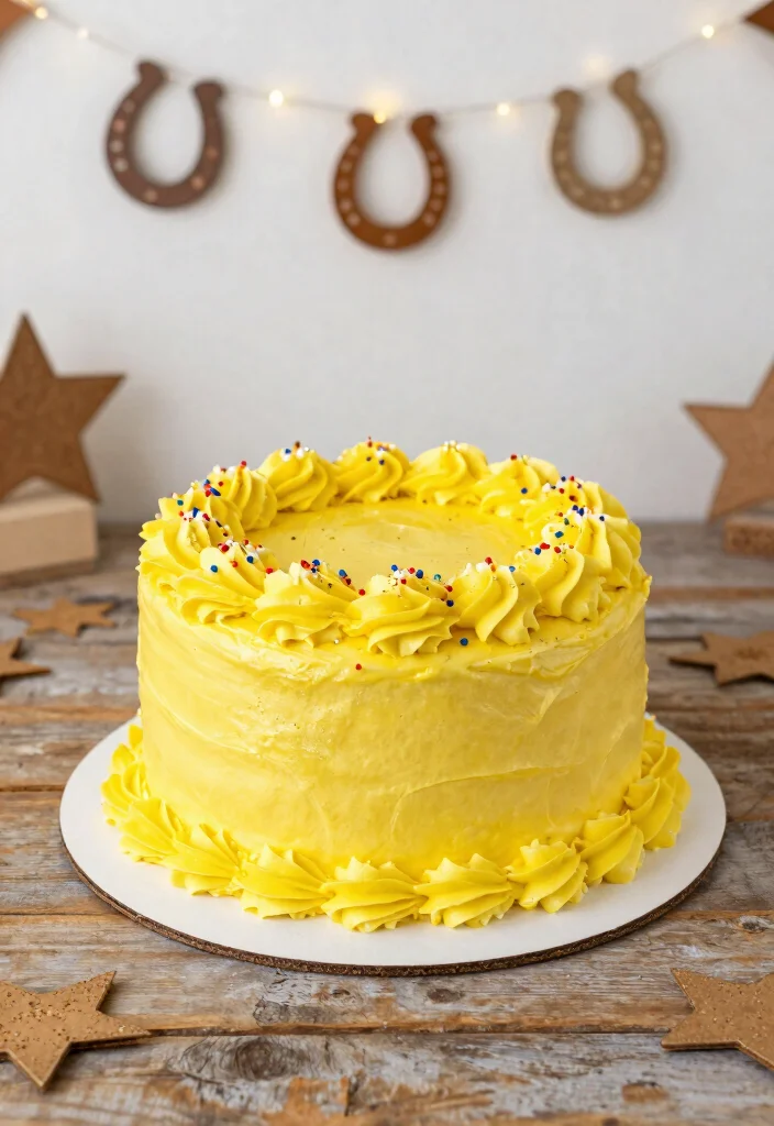 17 Western Smash Cake Ideas for a Rustic Cowboy Theme - 3. Horseshoe Smash Cake 1