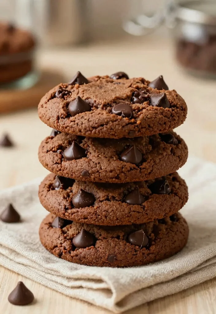 18 Big Chocolate Chip Cookie Recipe Ideas: Giant Vegan Chocolate Chip Cookie Recipes - 6. Double Chocolate Chip Cookies 1