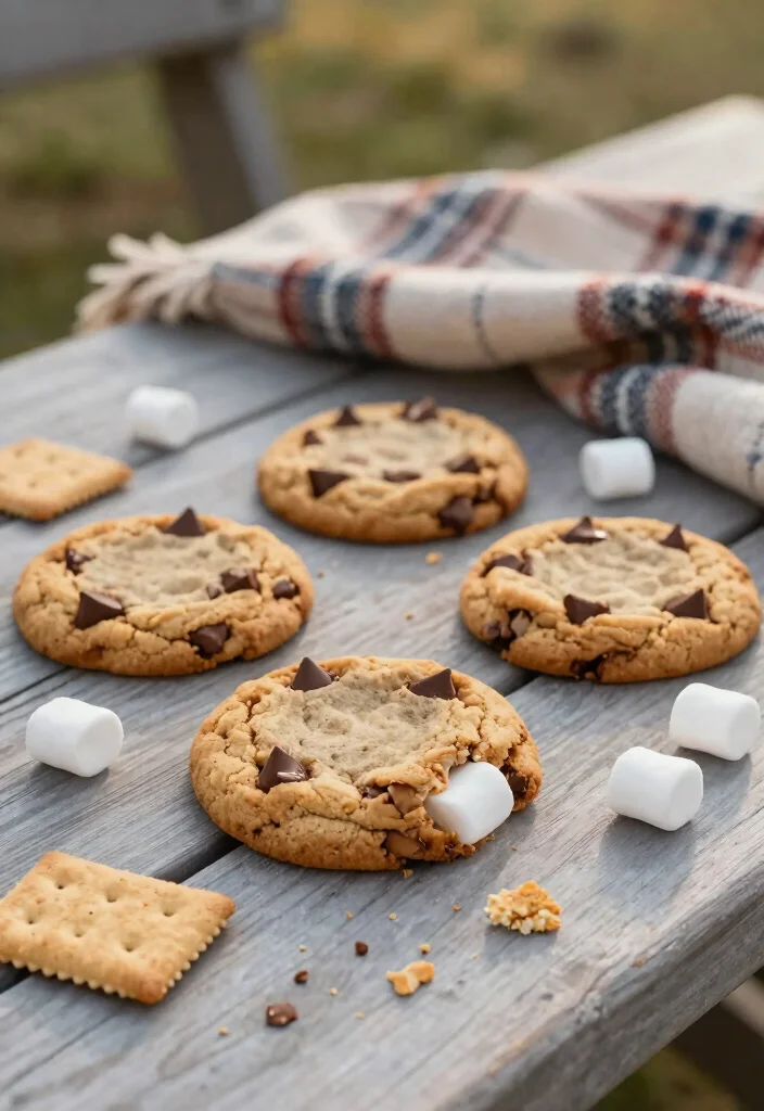 18 Big Chocolate Chip Cookie Recipe Ideas: Giant Vegan Chocolate Chip Cookie Recipes - 8. S'mores Chocolate Chip Cookies 1