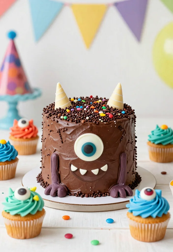 18 Chocolate Cake Decoration Birthday Ideas: Elegant Fun Designs - 10. Chocolate Monster Cake 1