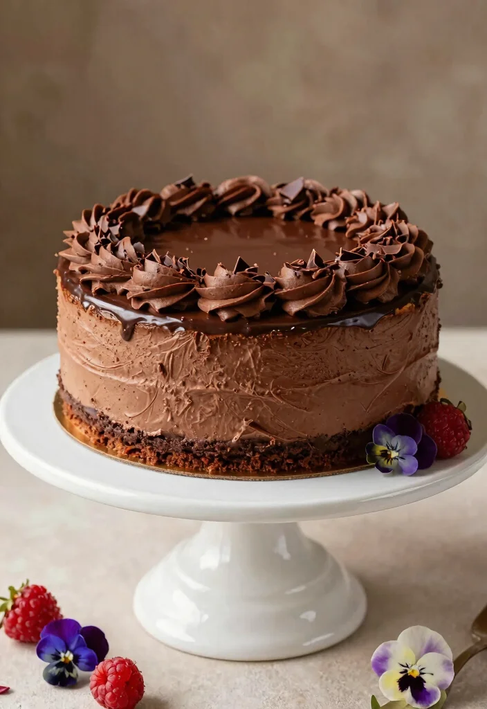 18 Chocolate Cake Decoration Birthday Ideas: Elegant Fun Designs - 11. Chocolate Cheesecake Cake 1