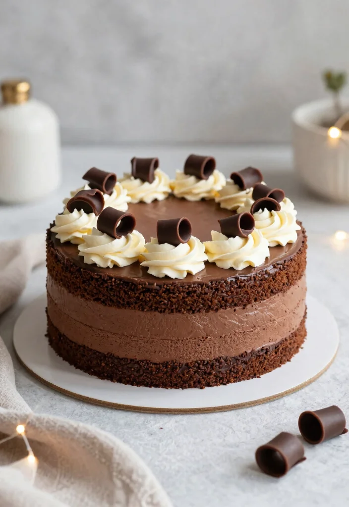 18 Chocolate Cake Decoration Birthday Ideas: Elegant Fun Designs - 13. Layered Chocolate Mousse Cake 1
