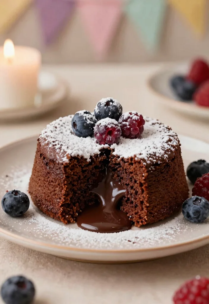 18 Chocolate Cake Decoration Birthday Ideas: Elegant Fun Designs - 15. Chocolate Lava Cake 1