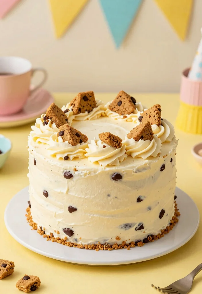 18 Chocolate Cake Decoration Birthday Ideas: Elegant Fun Designs - 18. Chocolate Chip Cookie Dough Cake 1