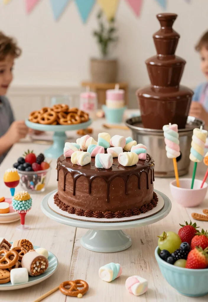 18 Chocolate Cake Decoration Birthday Ideas: Elegant Fun Designs - 8. Chocolate Fondue Cake 1