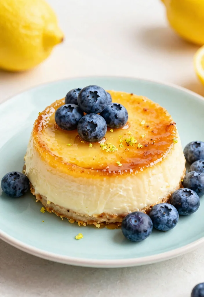 18 Creme Brulee Cheesecake Ideas: Silky Crunchy Fusion - 16. Blueberry Lemon Creme Brulee Cheesecake 1