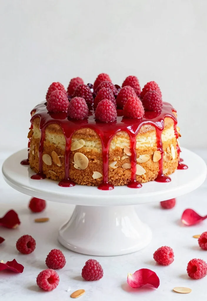 18 Easy and Delicious Vegan Birthday Cake Ideas - 14. Raspberry Almond Cake 1