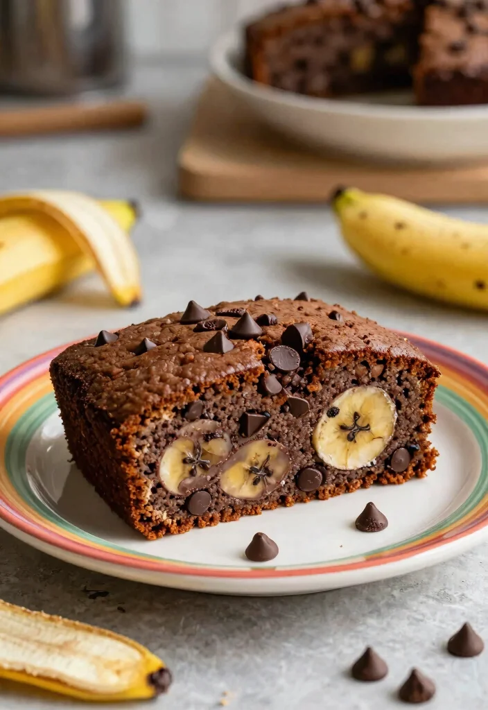 18 Easy and Delicious Vegan Birthday Cake Ideas - 5. Chocolate Chip Banana Cake 1