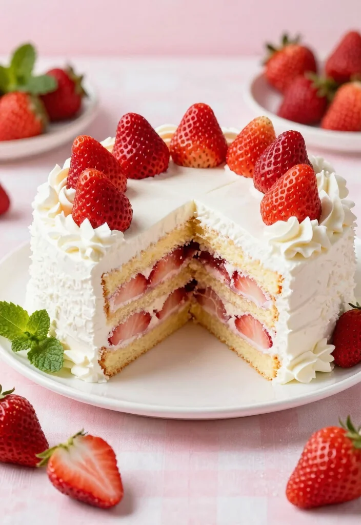 18 Easy and Delicious Vegan Birthday Cake Ideas - 6. Strawberry Shortcake 1