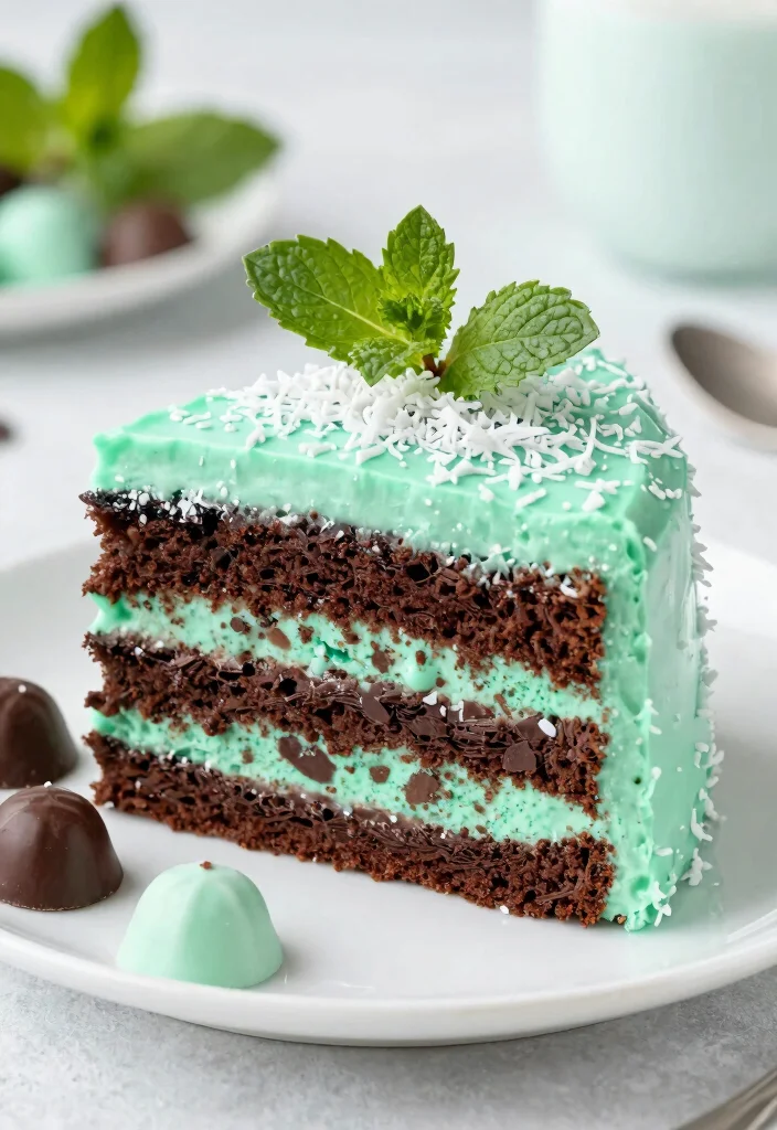 18 Homemade German Chocolate Cake Ideas: Rich Classic Layers - 15. Mint Chocolate German Chocolate Cake 1