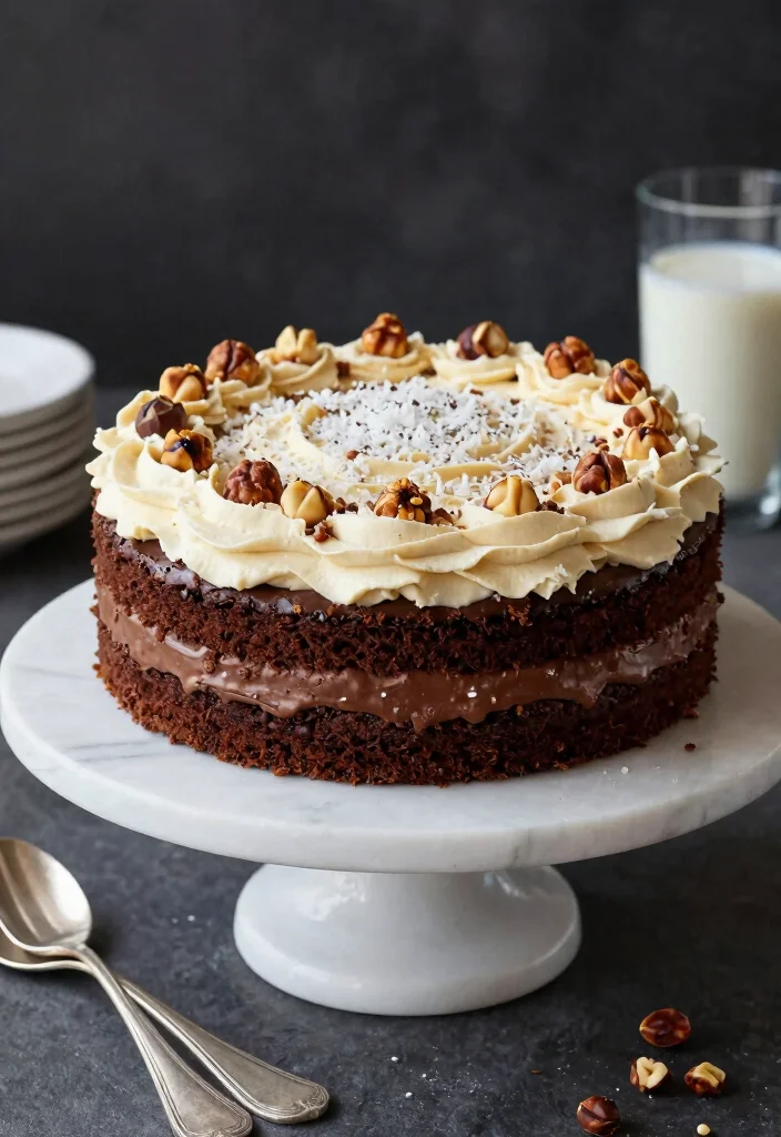 18 Homemade German Chocolate Cake Ideas: Rich Classic Layers - 3. Chocolate Hazelnut German Chocolate Cake 1