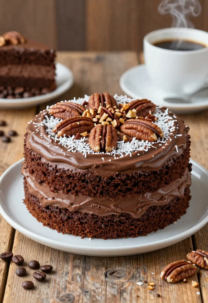 18 Homemade German Chocolate Cake Ideas: Rich Classic Layers - 4. Mocha German Chocolate Cake 1