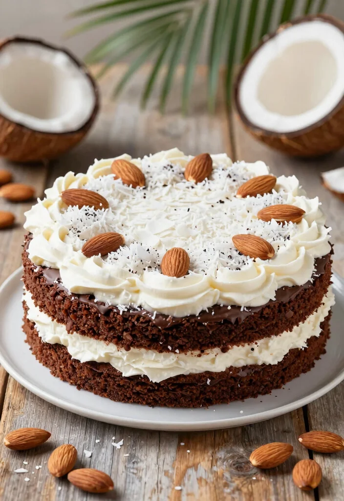 18 Homemade German Chocolate Cake Ideas: Rich Classic Layers - 7. Almond Joy German Chocolate Cake 1