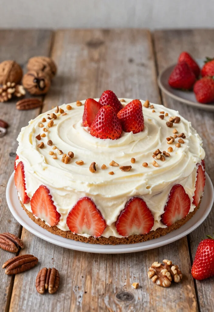 18 Paula Deen Strawberry Cake Ideas: Southern Classic Dessert - 11. Strawberry Nut Cake 1