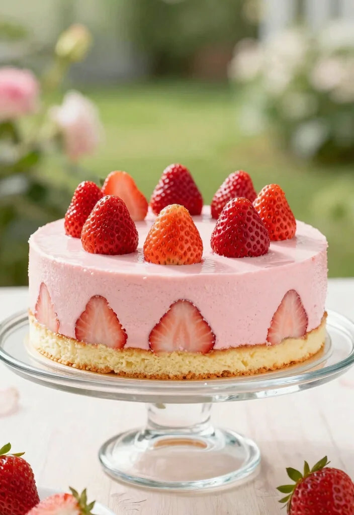 18 Paula Deen Strawberry Cake Ideas: Southern Classic Dessert - 15. Strawberry Mousse Cake 1