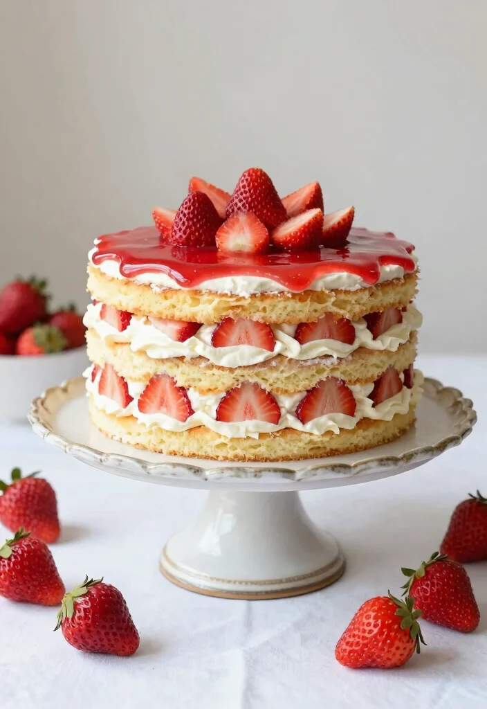18 Paula Deen Strawberry Cake Ideas: Southern Classic Dessert - 2. Strawberry Shortcake Layer Cake 1