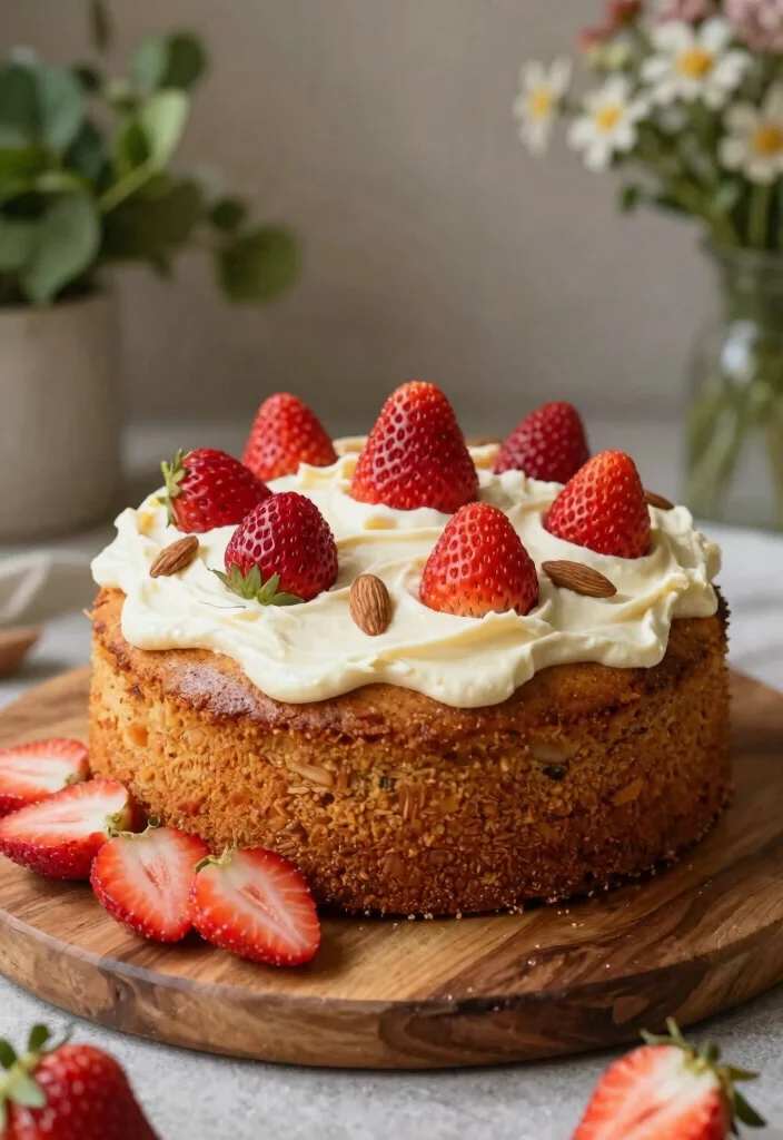 18 Paula Deen Strawberry Cake Ideas: Southern Classic Dessert - 5. Strawberry Almond Flour Cake 1