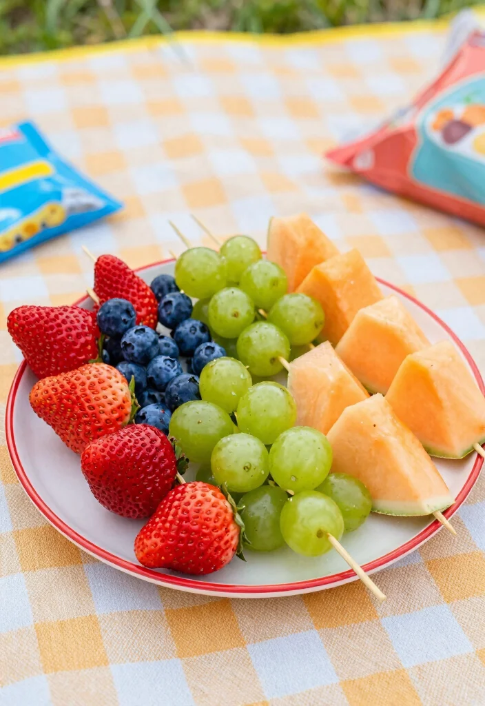 18 Smash Cake Alternative Ideas: Creative Less Mess Options - 6. Fruit Skewers 1