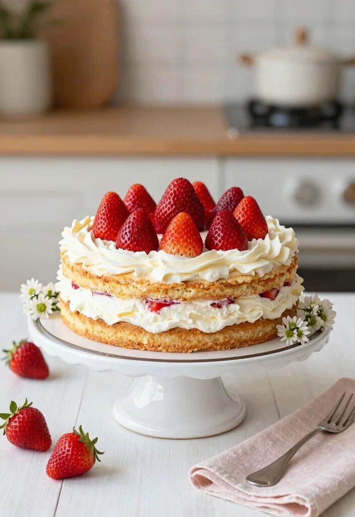 18 Strawberry Chantilly Cake Ideas: Light Creamy Layers - 1. Classic Gluten-Free Strawberry Chantilly Cake 1