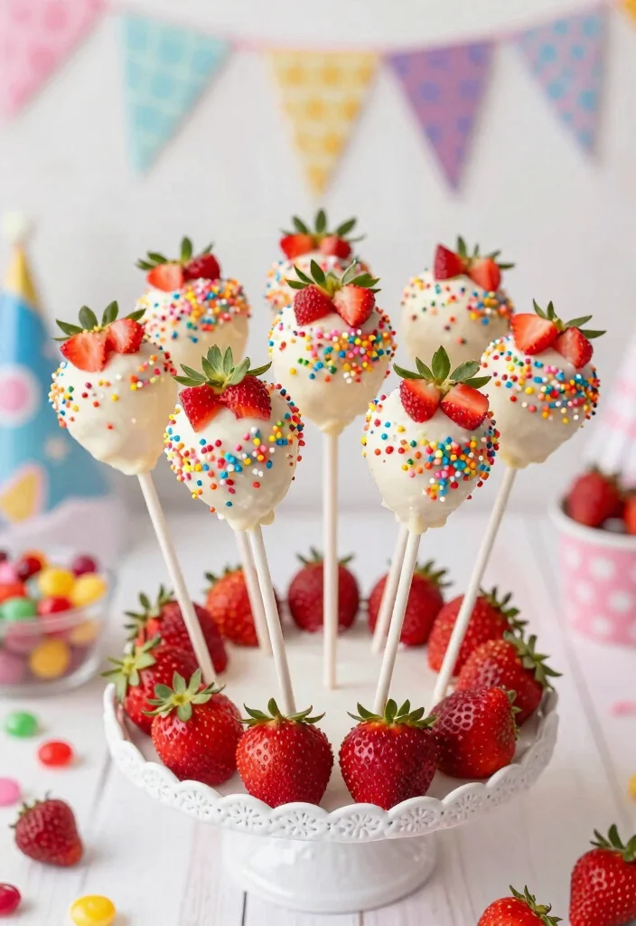 18 Strawberry Chantilly Cake Ideas: Light Creamy Layers - 7. Strawberry Chantilly Cake Pops 1
