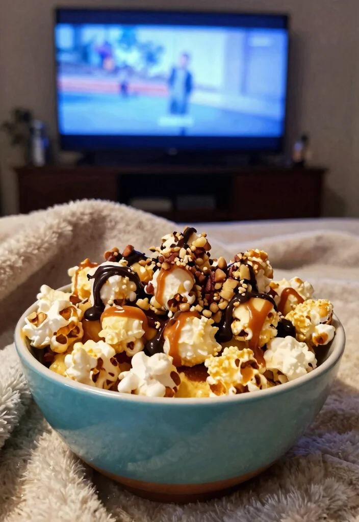 18 Turtle Cheesecake Recipe Ideas: Chocolate Caramel Pecan Bliss - 16. Turtle Cheesecake Popcorn 1