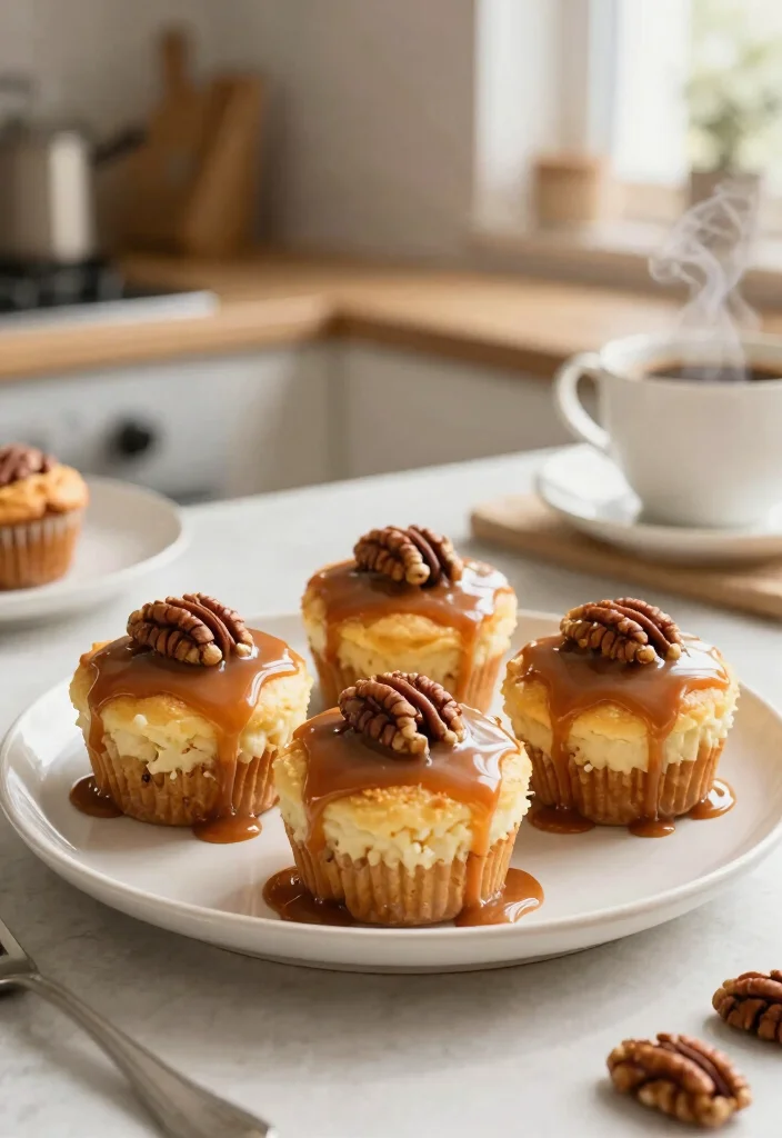 18 Turtle Cheesecake Recipe Ideas: Chocolate Caramel Pecan Bliss - 17. Turtle Cheesecake Muffins 1