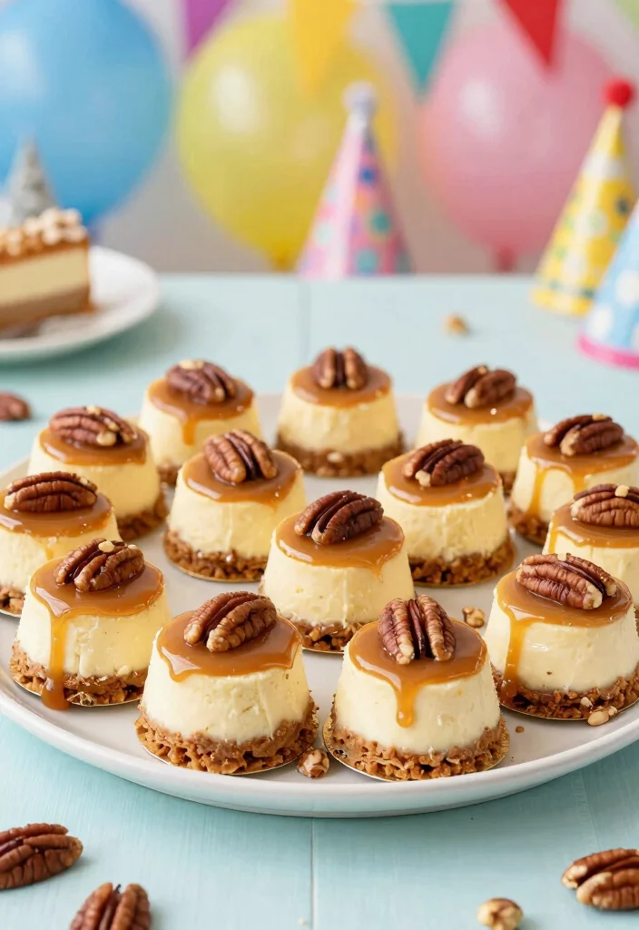 18 Turtle Cheesecake Recipe Ideas: Chocolate Caramel Pecan Bliss - 4. Mini Turtle Cheesecakes 1