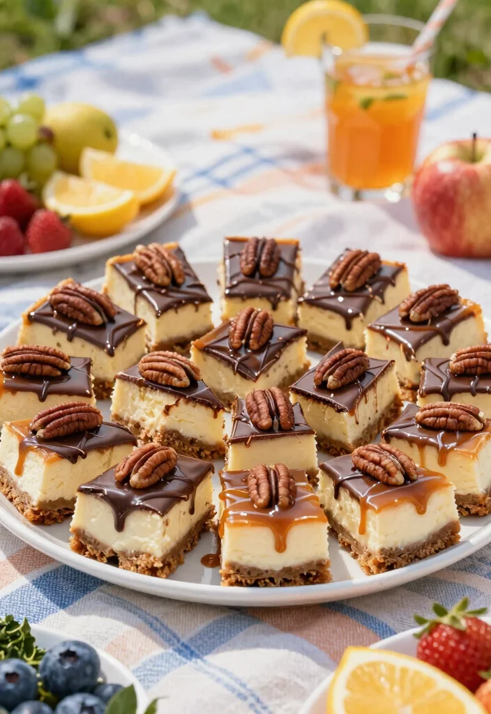 18 Turtle Cheesecake Recipe Ideas: Chocolate Caramel Pecan Bliss - 5. Turtle Cheesecake Bars 1