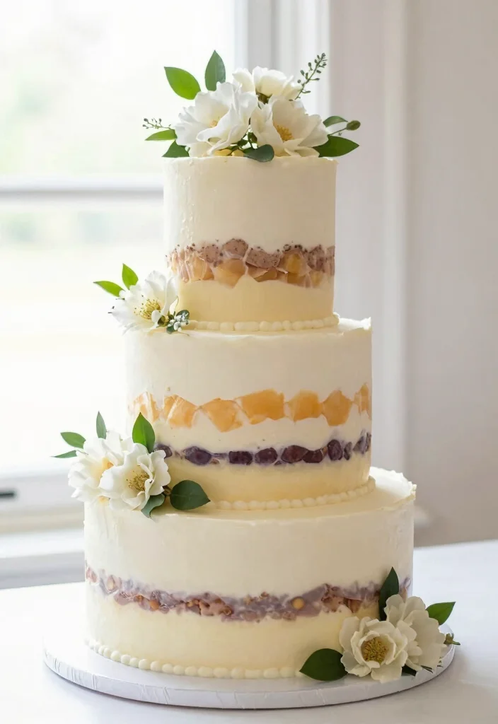 18 Wedding Cake 3 Tier Elegant Ideas Timeless Grandeur - 10. Flavored Fillings 1