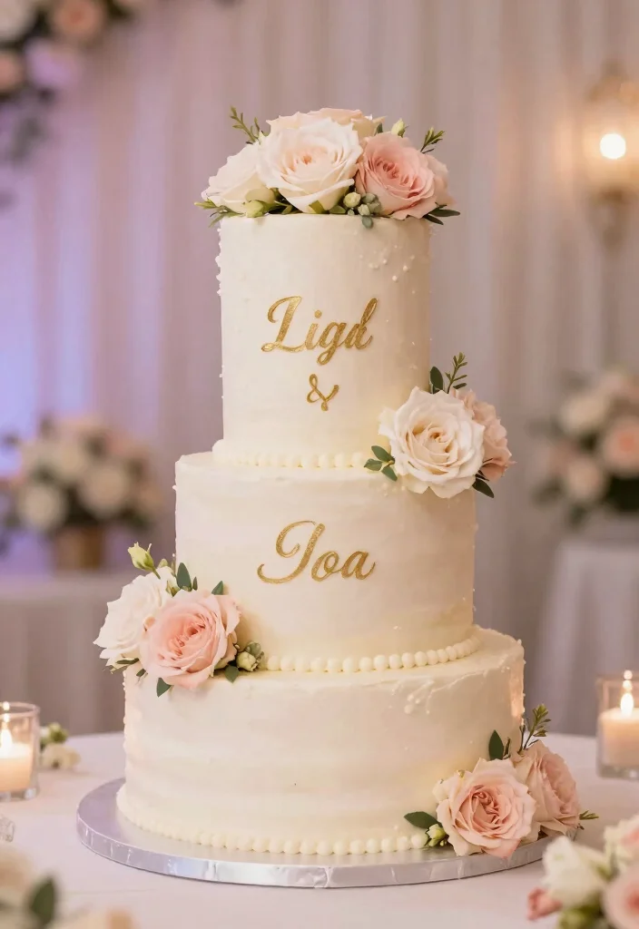 18 Wedding Cake 3 Tier Elegant Ideas Timeless Grandeur - 13. Personalized Cake Designs 1