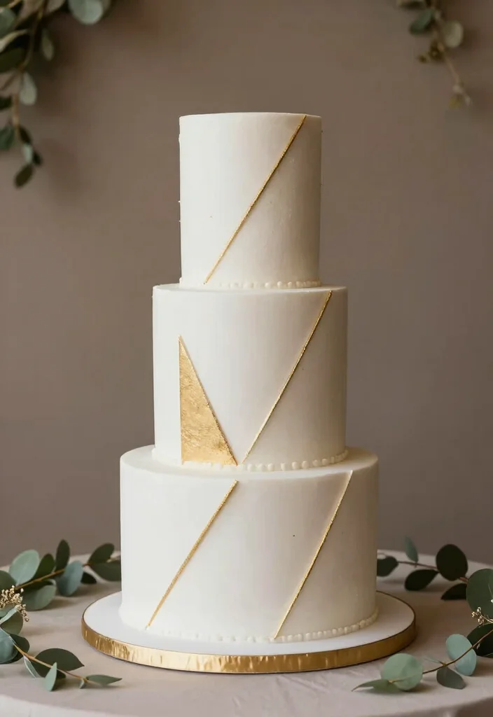 18 Wedding Cake 3 Tier Elegant Ideas Timeless Grandeur - 2. Geometric Designs 1