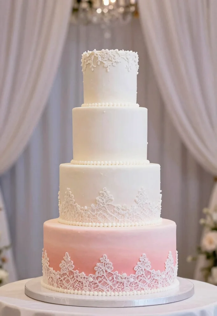 18 Wedding Cake 3 Tier Elegant Ideas Timeless Grandeur - 4. Ombre Effects 1