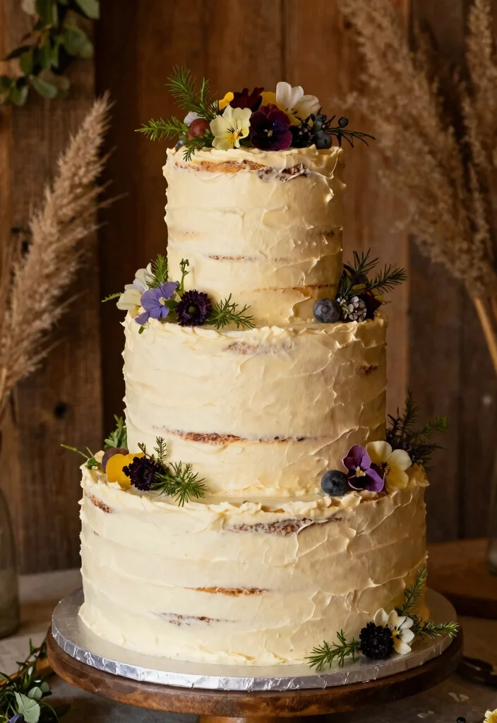 18 Wedding Cake 3 Tier Elegant Ideas Timeless Grandeur - 5. Rustic Buttercream Textures 1