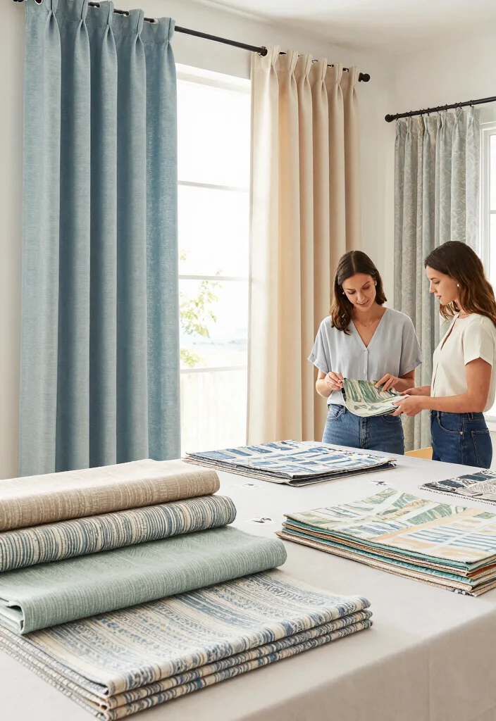 15 Beach House Curtains Ideas With Breezy Coastal Vibes - 14. Custom Designs 1