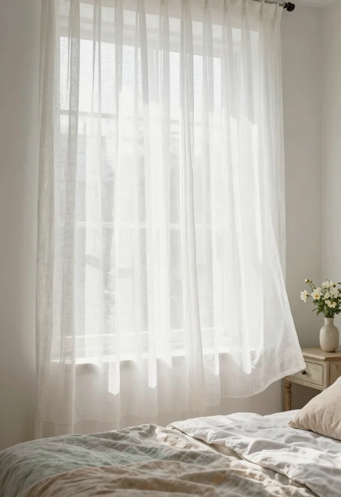 15 Best Curtains for Bedroom Ideas With Cozy Comfort - 1. Sheer Linen Panels for an Airy Feel 1