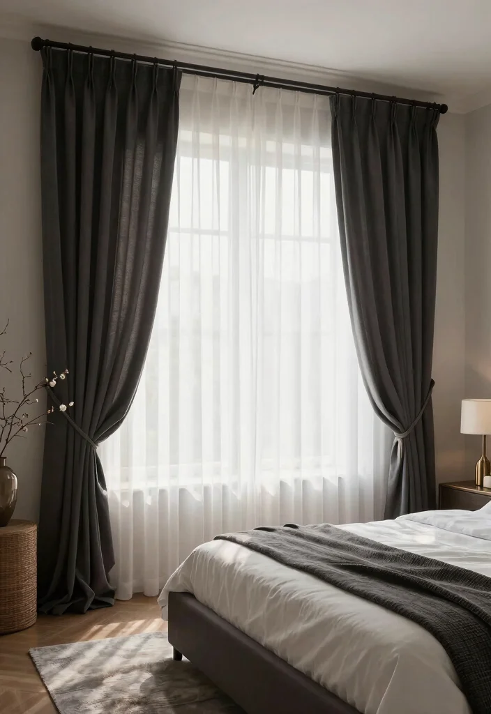 15 Best Curtains for Bedroom Ideas With Cozy Comfort - 14. Layered Curtain Styles for Depth and Dimension 1