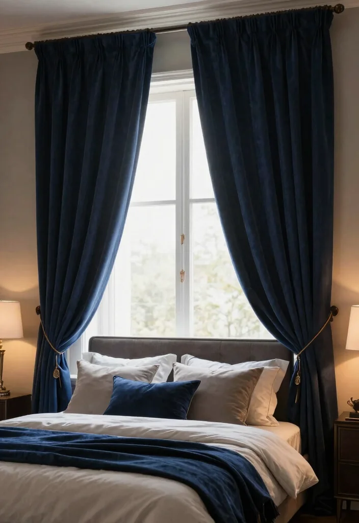 15 Best Curtains for Bedroom Ideas With Cozy Comfort - 6. Heavy Drapes for Ultimate Privacy 1