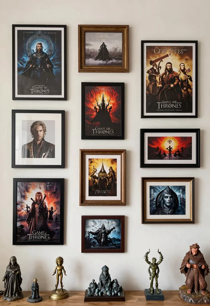 15 Game of Thrones Poster Ideas for a Dramatic Room - 11. Fantasy Wall Art: A Mix of Styles 1