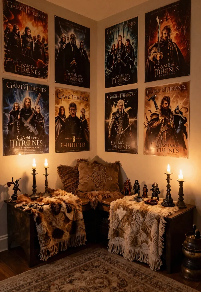 15 Game of Thrones Poster Ideas for a Dramatic Room - 12. Themed Room Accessories: Complete the Look 1