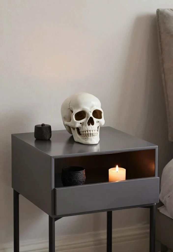 15 Skull Candle Holder Ideas With Dark Aesthetic Charm - 12. Creative Skull Candle Holders with Functional Features 1