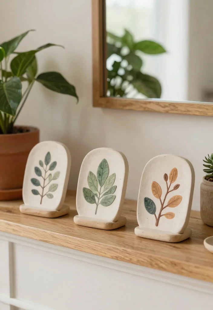 16 Clay Photo Stand Ideas With Cute DIY Touch - 11. Nature-Inspired Designs 1